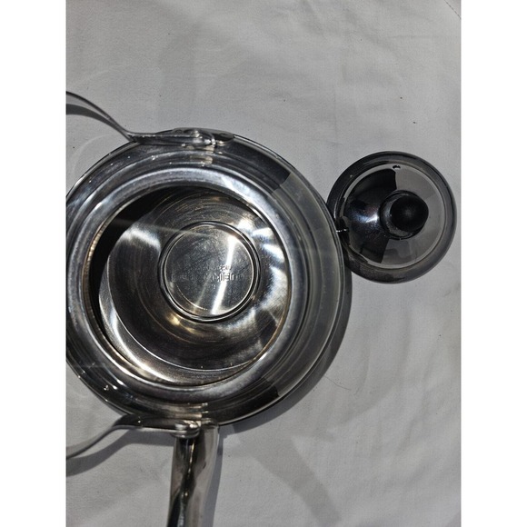 Brookfield Tea Kettle Black Handle 2 Quart Indonesia 18/10 Vintage - Picture 5 of 9